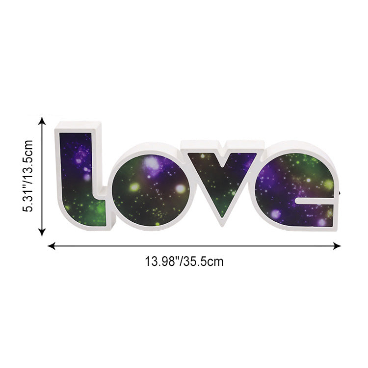 Lisslune | Modern Art Deco waterproof PS LOVE letters LED table lamp for the bedroom