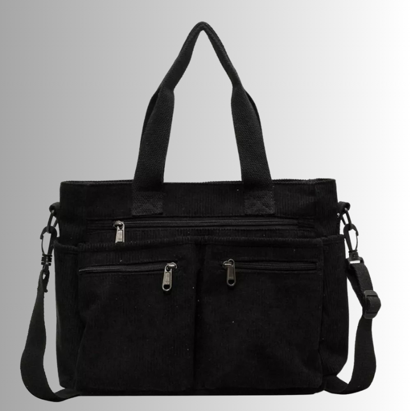 Lisslune | Urban Cord Tote Stylish Corduroy Shoulder Bag – Spacious, Lightweight & Functional Everyday Tote