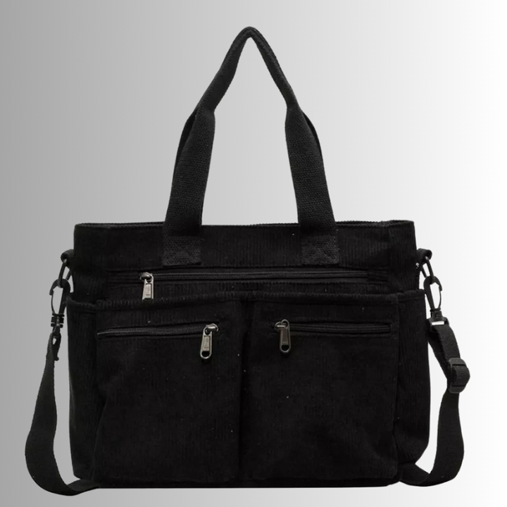 Lisslune | Urban Cord Tote Stylish Corduroy Shoulder Bag – Spacious, Lightweight & Functional Everyday Tote