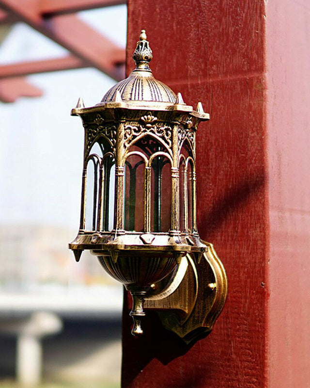 Lisslune | Antique Gold Outdoor Wall Light