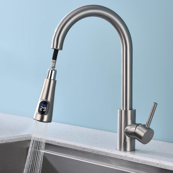 Lisslune | Kitchen faucet with 2 spray types, 360° swivel kitchen tap
