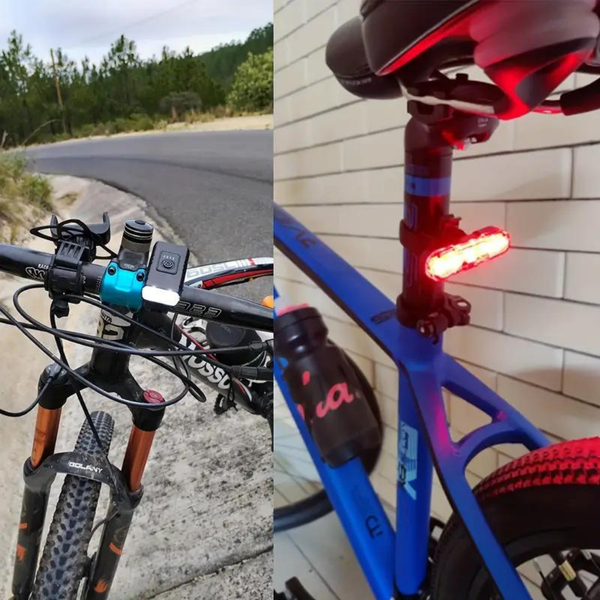 Lisslune | USB Rechargeable LED Bike Lights – 1000 Lumen Front & 500 Lumen Rear, Waterproof