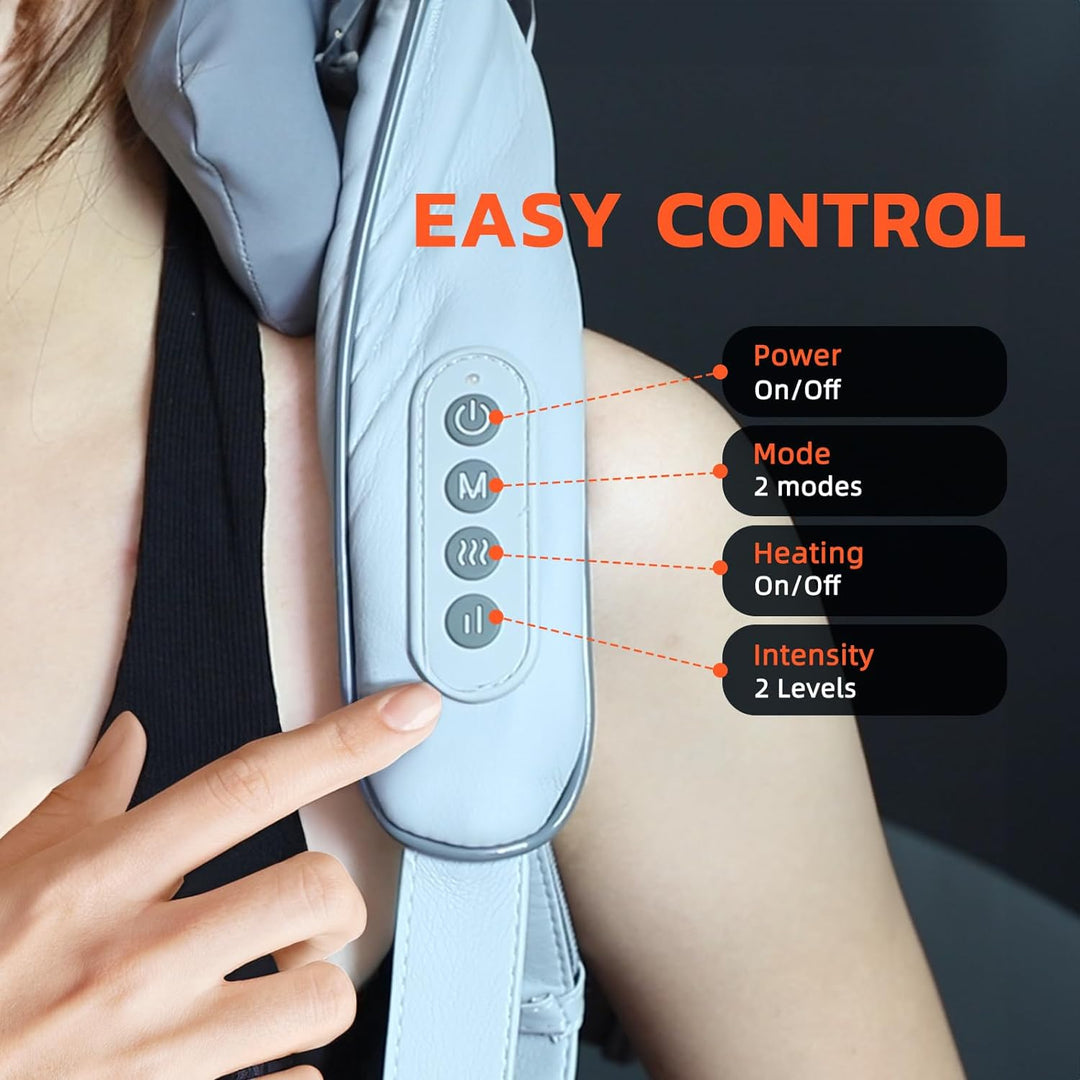 Lisslune | Heated Massage Chair with Back & Neck Cushion – Shiatsu Massage for Total Comfort
