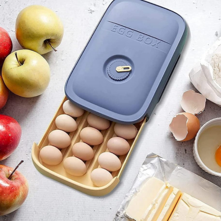 Lisslune | FridgeNest Egg Drawer – Organization & Freshness for 20 Eggs