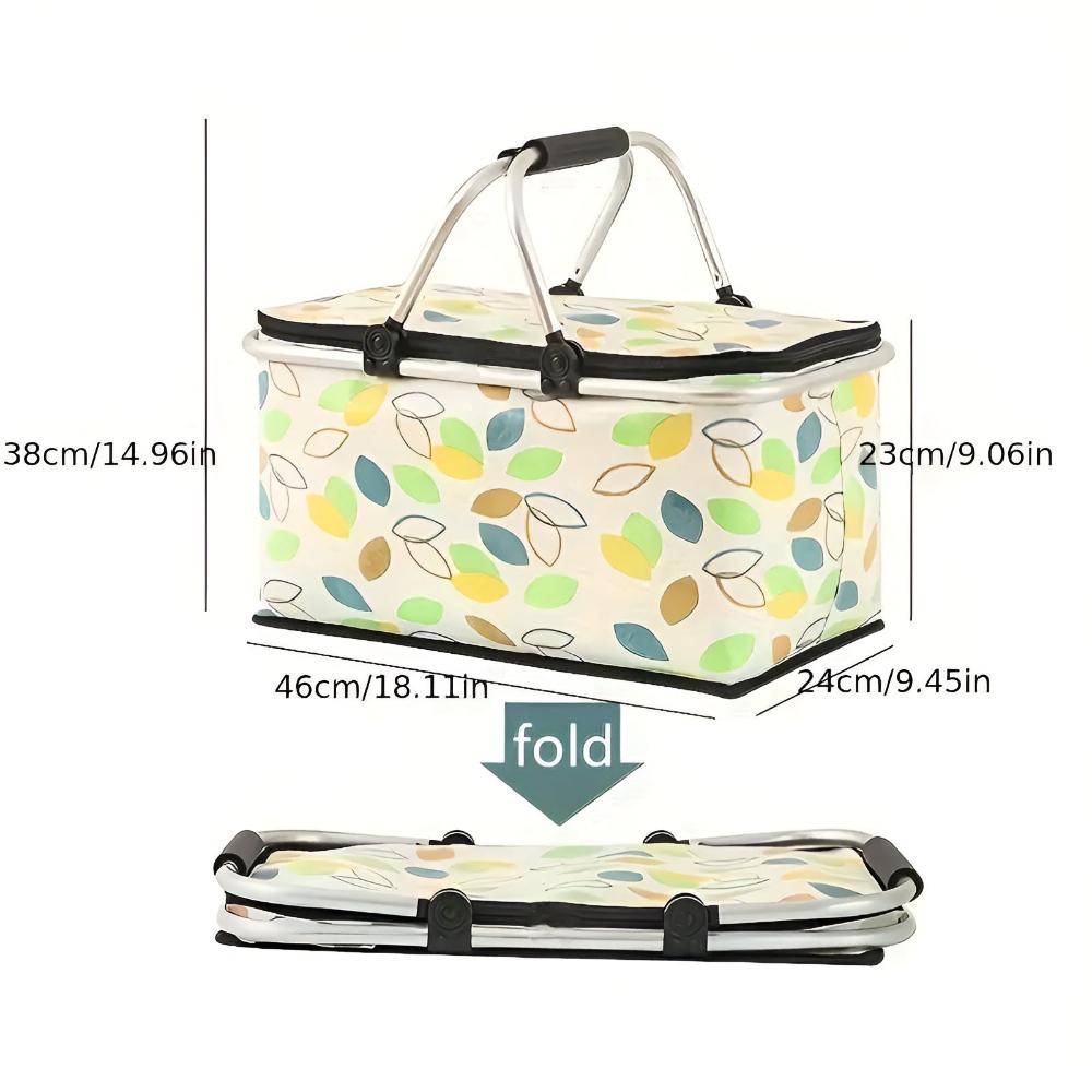 Lisslune | Foldable Checkered Picnic Basket