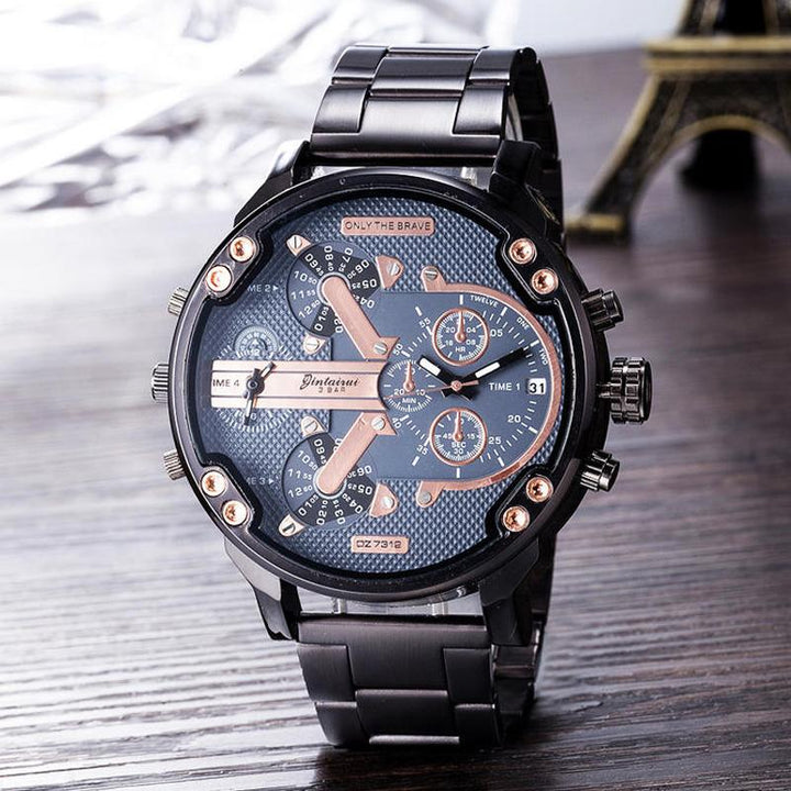 Lisslune | Stainless Steel Chronograph Quartz Watch – Elegant Men’s Luxury Timepiece