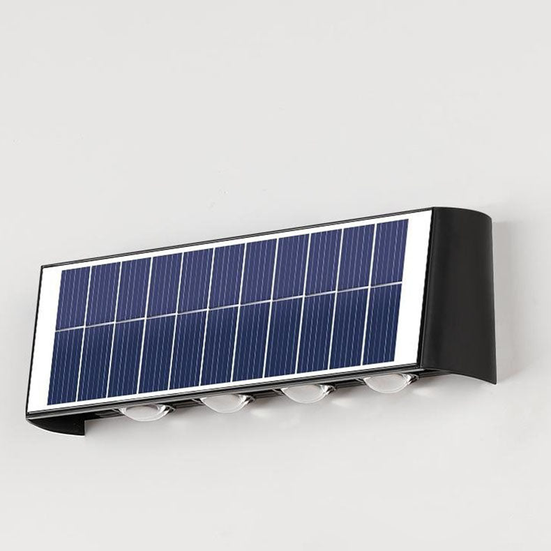 Lisslune | Modern Simplicity Solar Waterproof Rectangular ABS PMMA LED Wall Light Lamp For Outdoor Patio