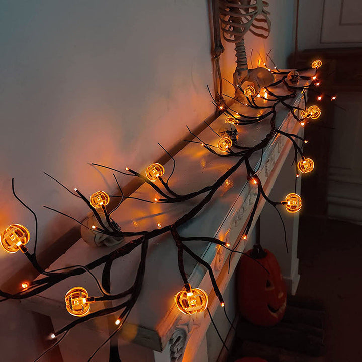 Lisslune | Halloween LED Willow Key Light Cute Cartoon Bat Pumpkin Decoration For Indoor Outdoor Party Home Decor