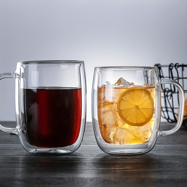 Lisslune | ThermoSip Double-walled Glass Mug – Borosilicate Glass, Heat Resistant & Elegant