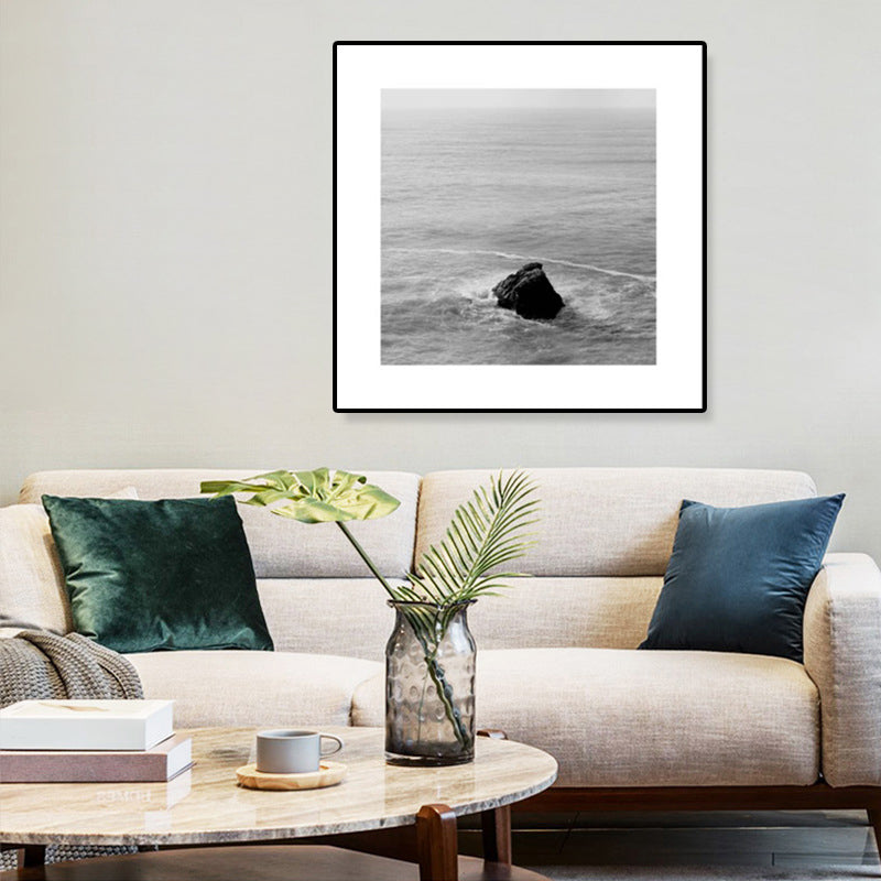 Lisslune | Dark Photography Seascape Art Print Textured Contemporary Living Room Furniture Wall Decor