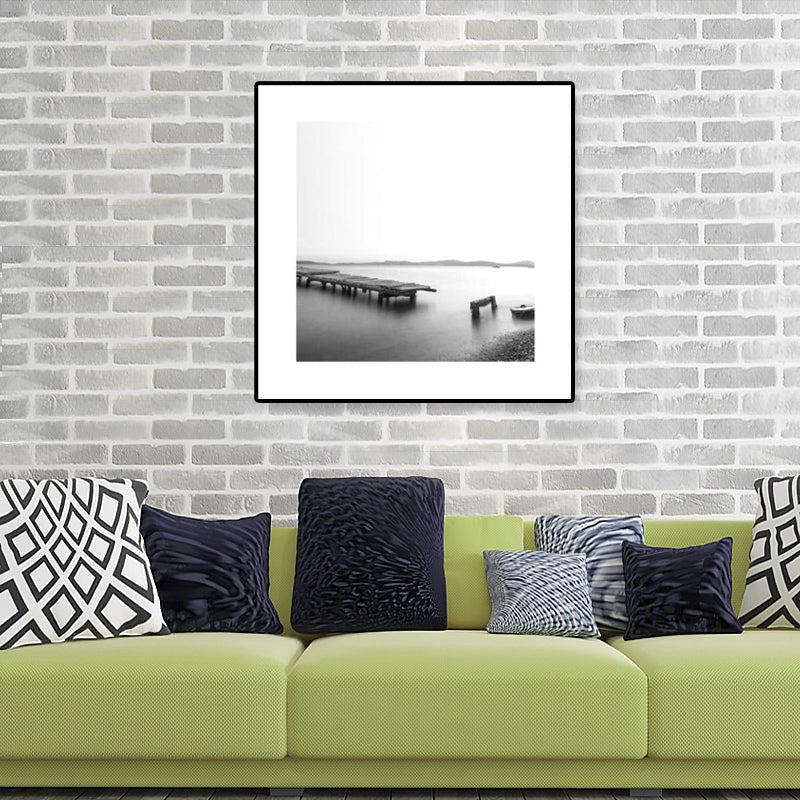 Lisslune | Dark Photography Seascape Art Print Textured Contemporary Living Room Furniture Wall Decor
