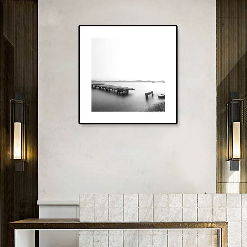 Lisslune | Dark Photography Seascape Art Print Textured Contemporary Living Room Furniture Wall Decor