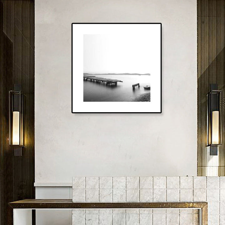 Lisslune | Dark Photography Seascape Art Print Textured Contemporary Living Room Furniture Wall Decor