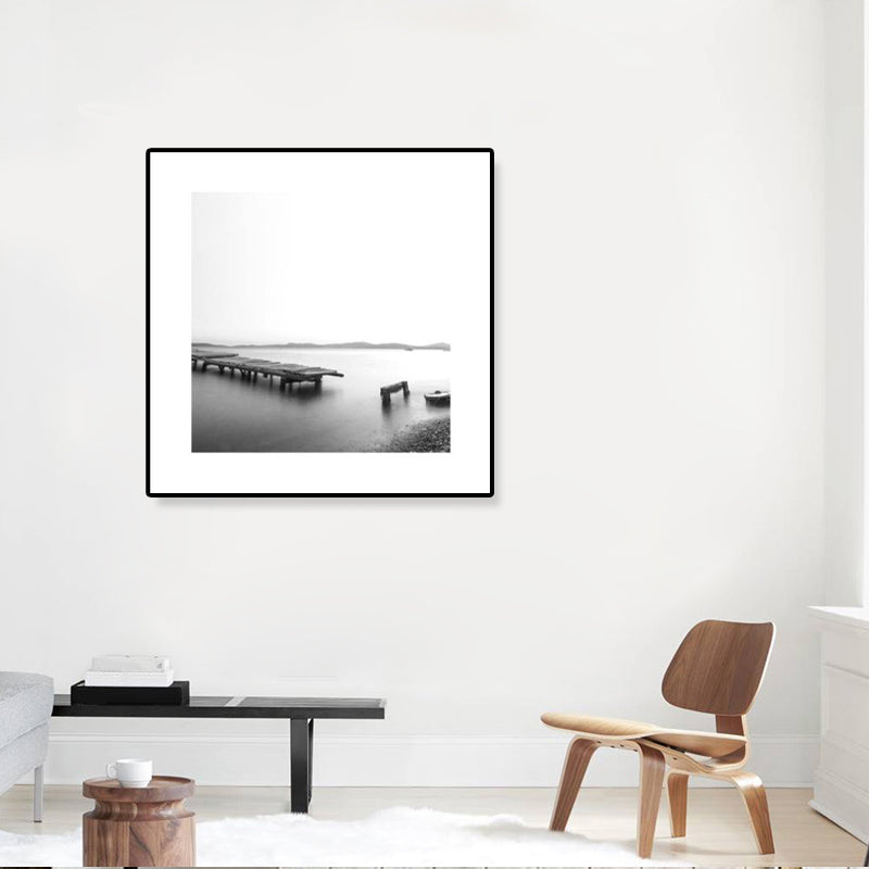 Lisslune | Dark Photography Seascape Art Print Textured Contemporary Living Room Furniture Wall Decor
