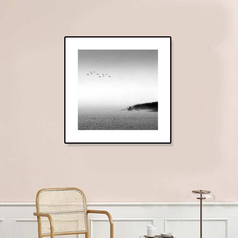 Lisslune | Dark Photography Seascape Art Print Textured Contemporary Living Room Furniture Wall Decor