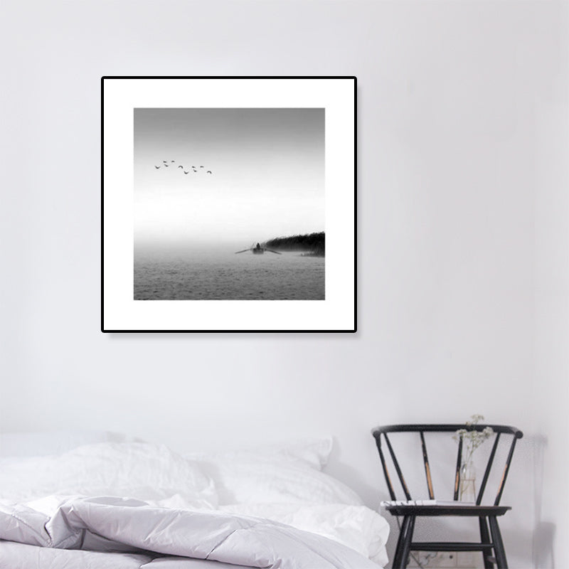 Lisslune | Dark Photography Seascape Art Print Textured Contemporary Living Room Furniture Wall Decor