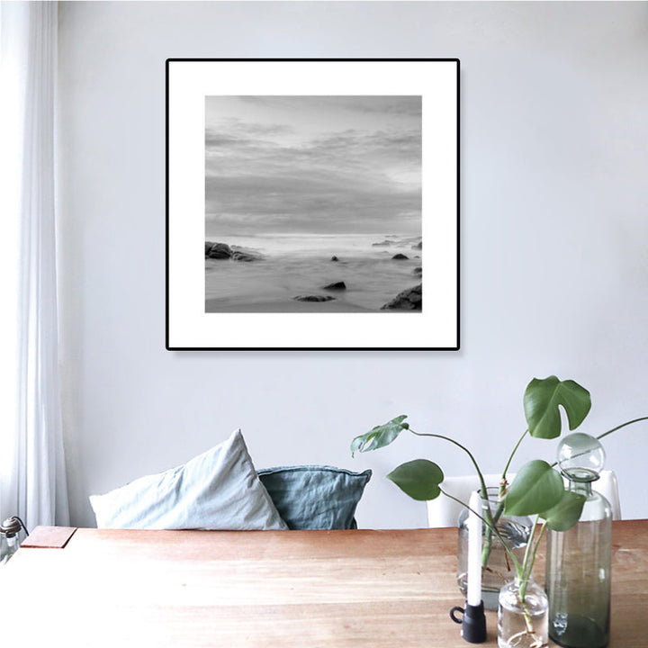 Lisslune | Dark Photography Seascape Art Print Textured Contemporary Living Room Furniture Wall Decor