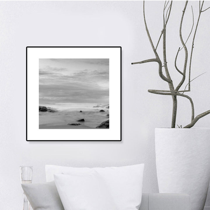 Lisslune | Dark Photography Seascape Art Print Textured Contemporary Living Room Furniture Wall Decor