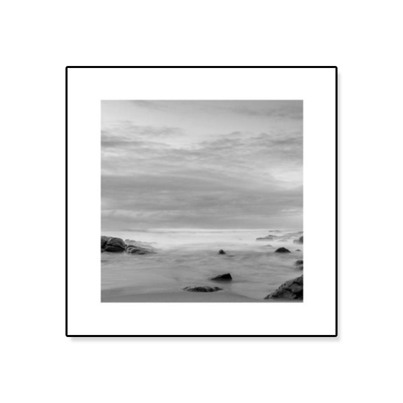 Lisslune | Dark Photography Seascape Art Print Textured Contemporary Living Room Furniture Wall Decor