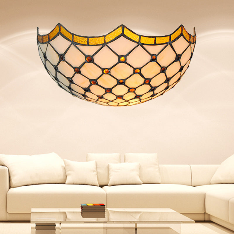 Lisslune | Traditional Wall Mount Light with Decorative Ornament 1 Light Bedroom Wall Lighting