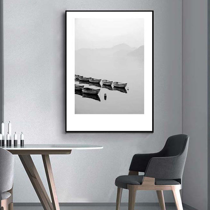 Lisslune | Gray Tropical Canvas Wall Art Photography Landscape Print Wall Decor for the Dining Room