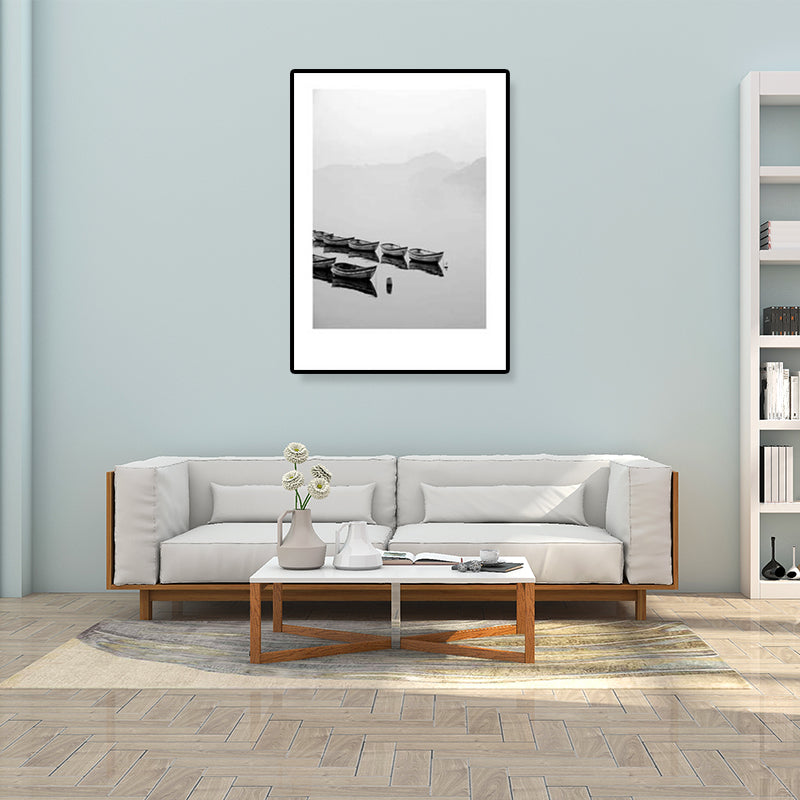 Lisslune | Gray Tropical Canvas Wall Art Photography Landscape Print Wall Decor for the Dining Room