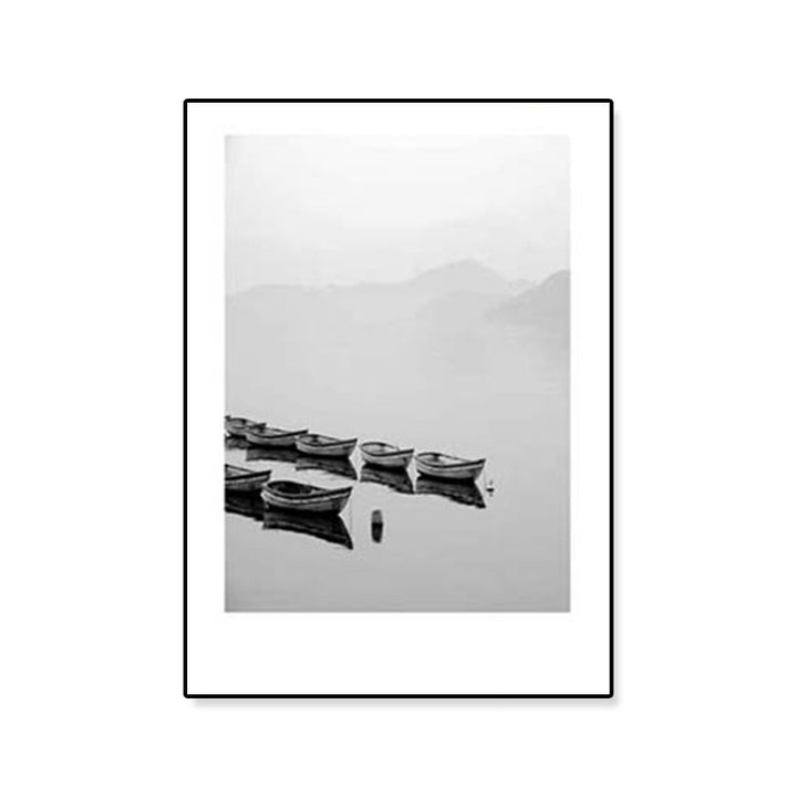 Lisslune | Gray Tropical Canvas Wall Art Photography Landscape Print Wall Decor for the Dining Room