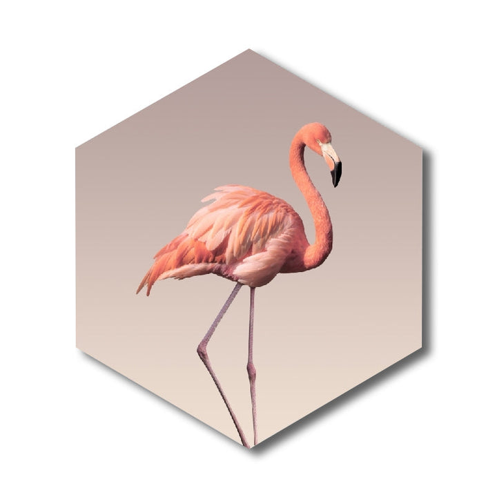 Lisslune | Flamingo Canvas Print Home Interior Photography Tropical Animal Wall Art in Pink, Layered