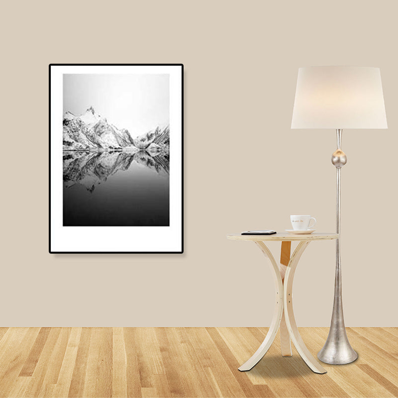 Lisslune | Tropical Rocky Bay Seascape Canvas Print Dark Color Texture Wall Art for the Living Room