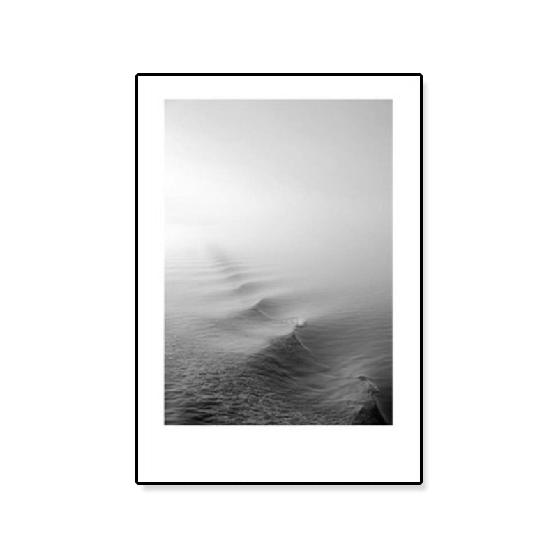 Lisslune | Tropical Rocky Bay Seascape Canvas Print Dark Color Texture Wall Art for the Living Room