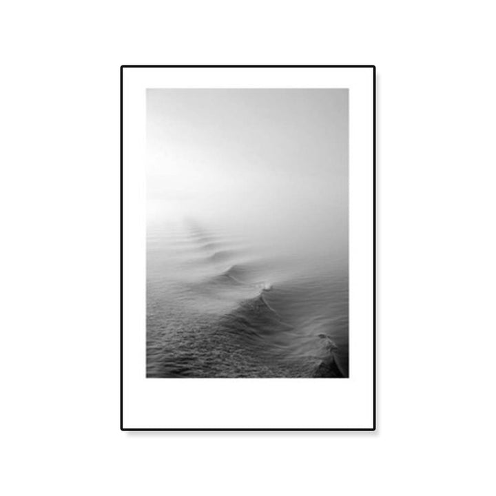 Lisslune | Tropical Rocky Bay Seascape Canvas Print Dark Color Texture Wall Art for the Living Room