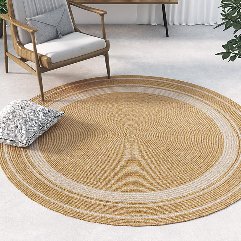 Lisslune | Rustic Solid Color Rug Brown Sisal Carpet Non-Slip Back Washable Pet-Friendly Area Rug for Home