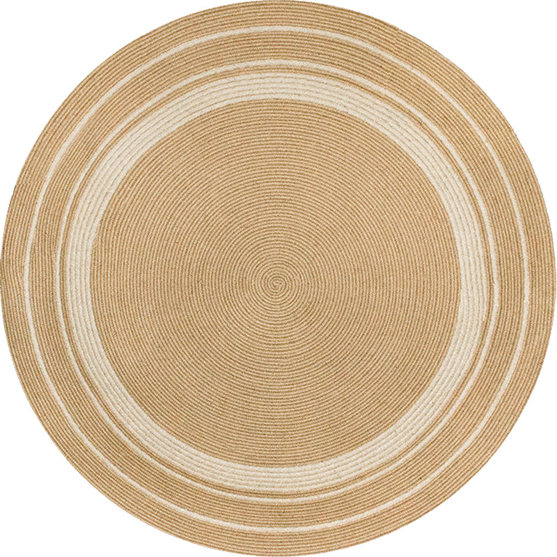 Lisslune | Rustic Solid Color Rug Brown Sisal Carpet Non-Slip Back Washable Pet-Friendly Area Rug for Home