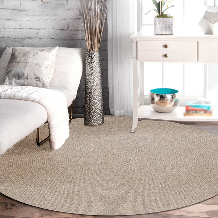 Lisslune | Simple rustic carpet wool plain carpet machine washable pet-friendly non-slip carpet for the bedroom