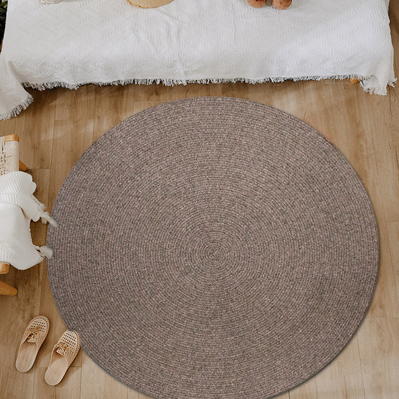 Lisslune | Simple rustic carpet wool plain carpet machine washable pet-friendly non-slip carpet for the bedroom