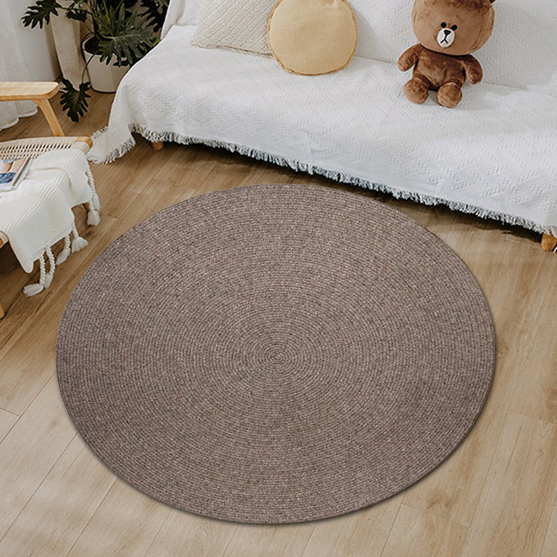 Lisslune | Simple rustic carpet wool plain carpet machine washable pet-friendly non-slip carpet for the bedroom