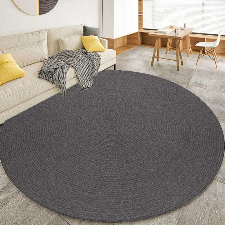 Lisslune | Simple rustic carpet wool plain carpet machine washable pet-friendly non-slip carpet for the bedroom