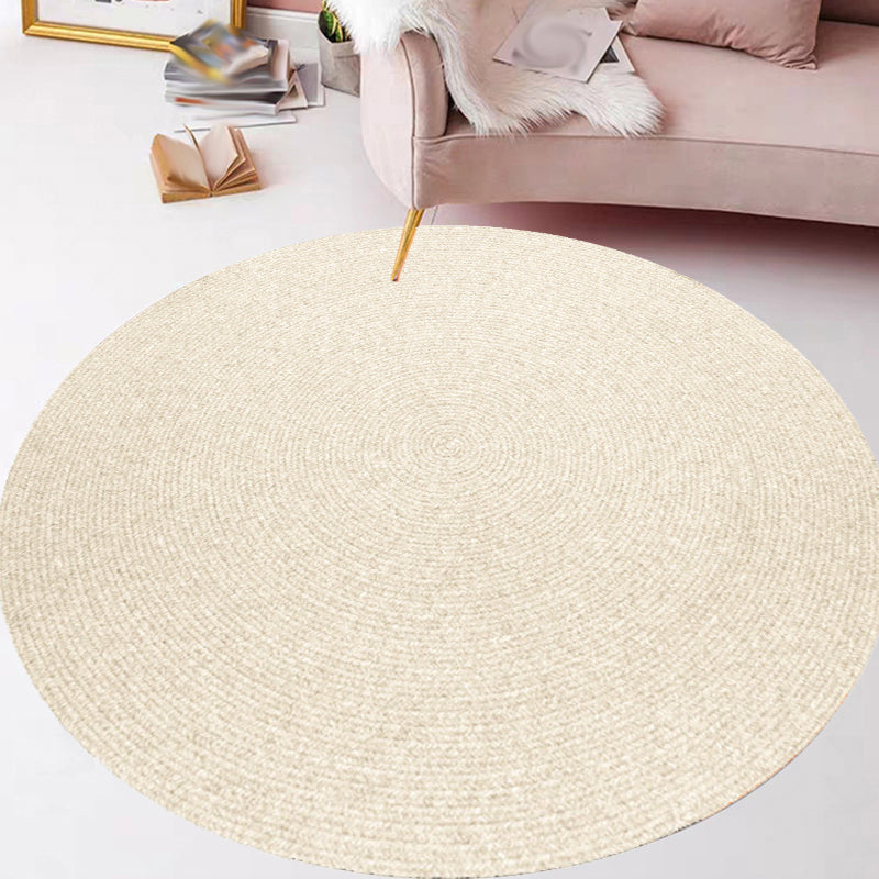 Lisslune | Simple rustic carpet wool plain carpet machine washable pet-friendly non-slip carpet for the bedroom