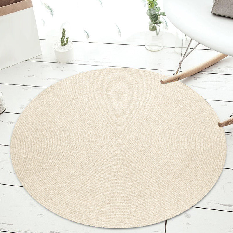 Lisslune | Simple rustic carpet wool plain carpet machine washable pet-friendly non-slip carpet for the bedroom