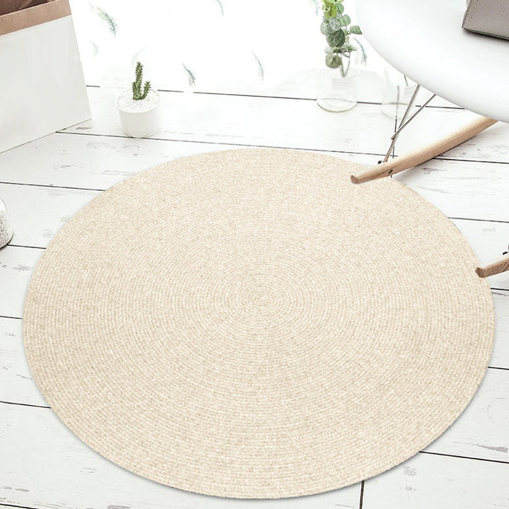 Lisslune | Simple rustic carpet wool plain carpet machine washable pet-friendly non-slip carpet for the bedroom