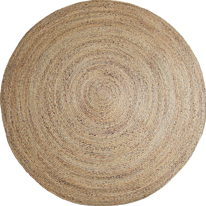 Lisslune | Brown simple rug jute rural rug washable non-slip pet-friendly rug for the living room
