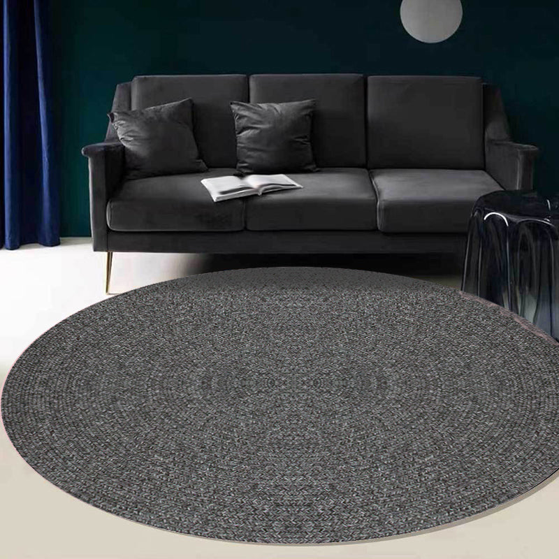Lisslune | Rustic Solid Area Rug Polypropylene Rug Non-Slip Back Washable Pet-Friendly Carpet for Home