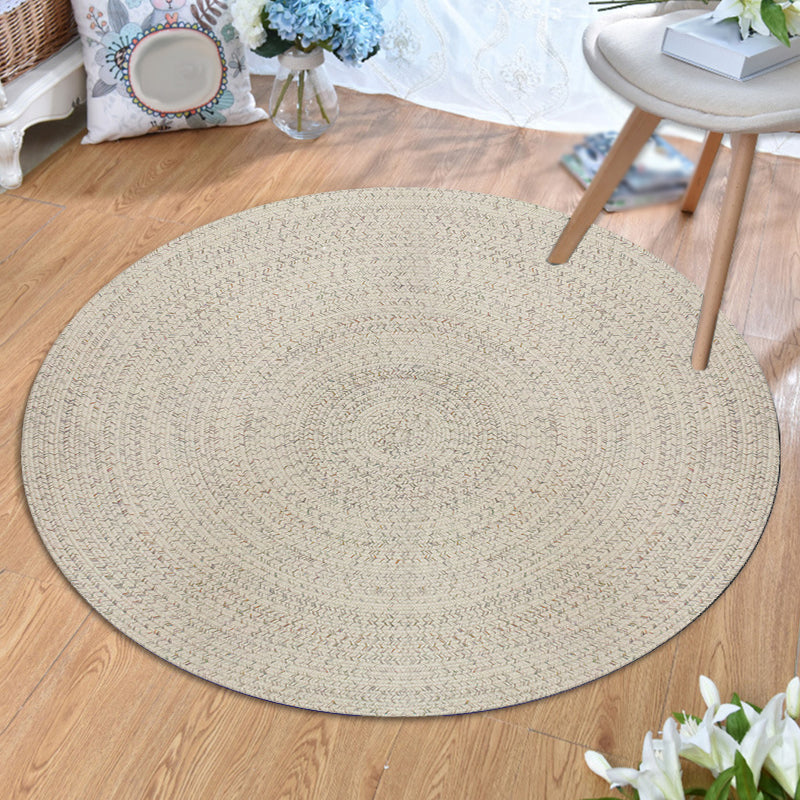 Lisslune | Rustic Solid Area Rug Polypropylene Rug Non-Slip Back Washable Pet-Friendly Carpet for Home