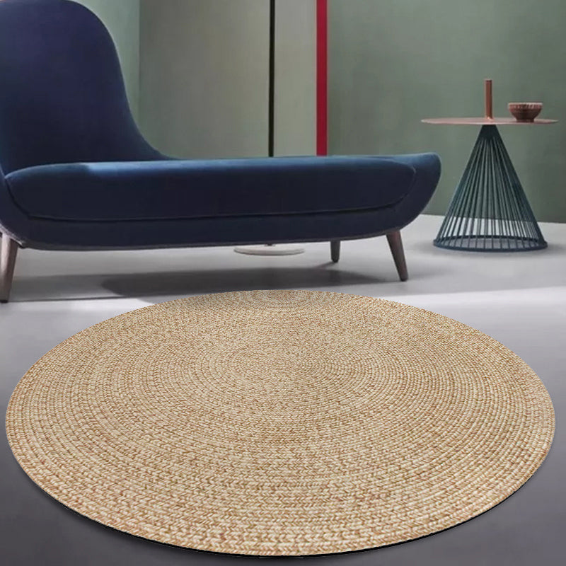 Lisslune | Rustic Solid Area Rug Polypropylene Rug Non-Slip Back Washable Pet-Friendly Carpet for Home