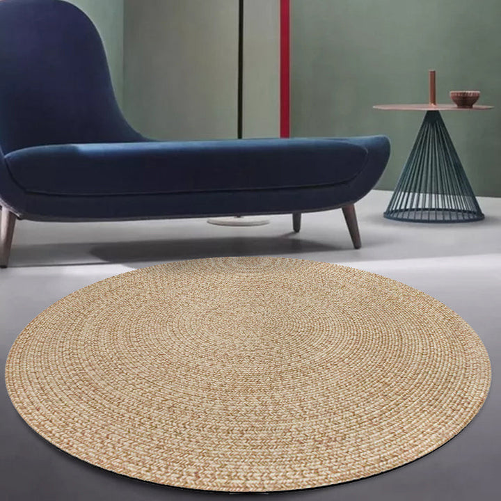 Lisslune | Rustic Solid Area Rug Polypropylene Rug Non-Slip Back Washable Pet-Friendly Carpet for Home