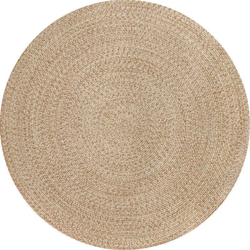 Lisslune | Rustic Solid Area Rug Polypropylene Rug Non-Slip Back Washable Pet-Friendly Carpet for Home