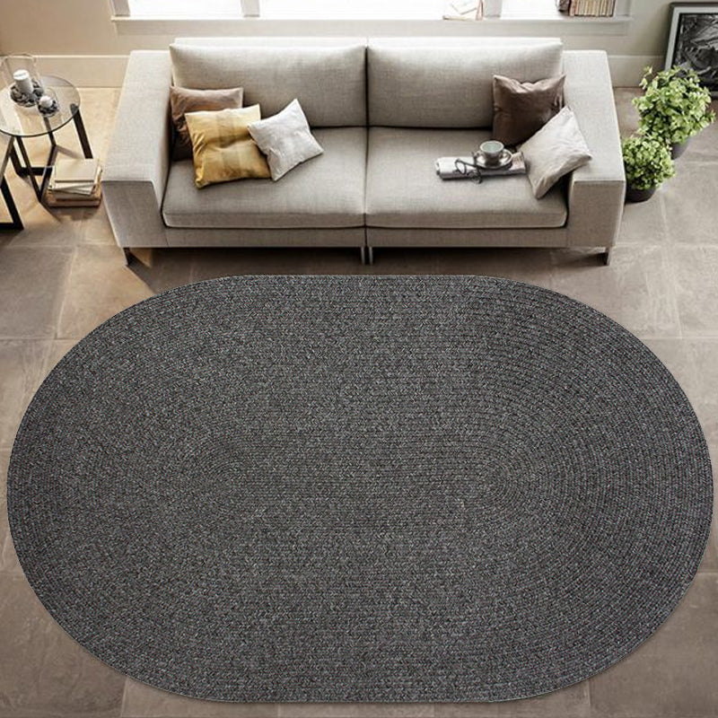 Lisslune | Solid Color Carpet Polypropylene Country Carpet Washable Non-Slip Pet Friendly Area Rug for Living Room