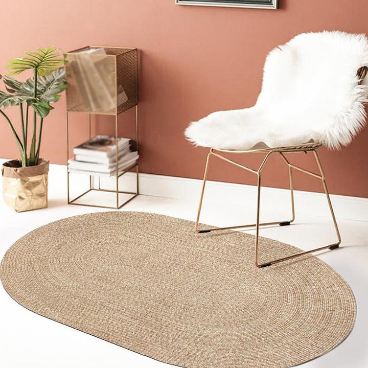 Lisslune | Solid Color Carpet Polypropylene Country Carpet Washable Non-Slip Pet Friendly Area Rug for Living Room