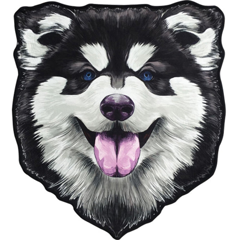Lisslune | Creative Brown Contemporary Carpet Polyester Dog Pattern Rug Washable Pet Friendly Non-Slip Carpet for Kids Room