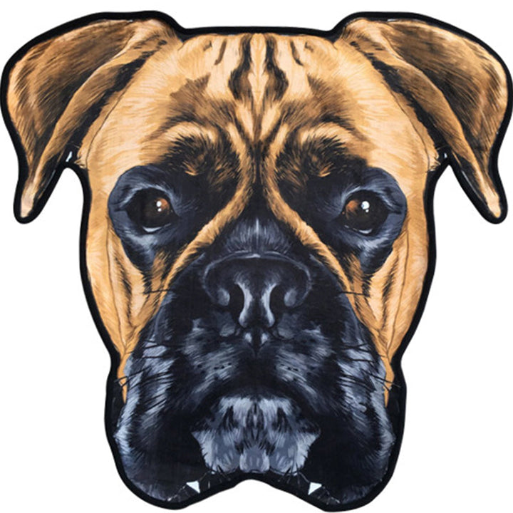 Lisslune | Creative Brown Contemporary Carpet Polyester Dog Pattern Rug Washable Pet Friendly Non-Slip Carpet for Kids Room